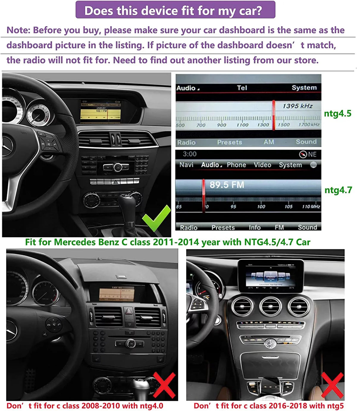 W204 C 8GB+256GB Screen Wired Year Class Touch with 10.25" Touch Top Mirrorlink Supports NTG4.5/4.7, CarPlay Wireless Car for Auto 13 Car Android Screen Stereo Benz Road Android 2011-2014