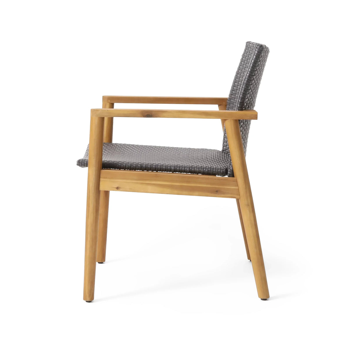 Seater Wood exterior Remuda Chat Wicker and Teak Gray and 4 Acacia ,