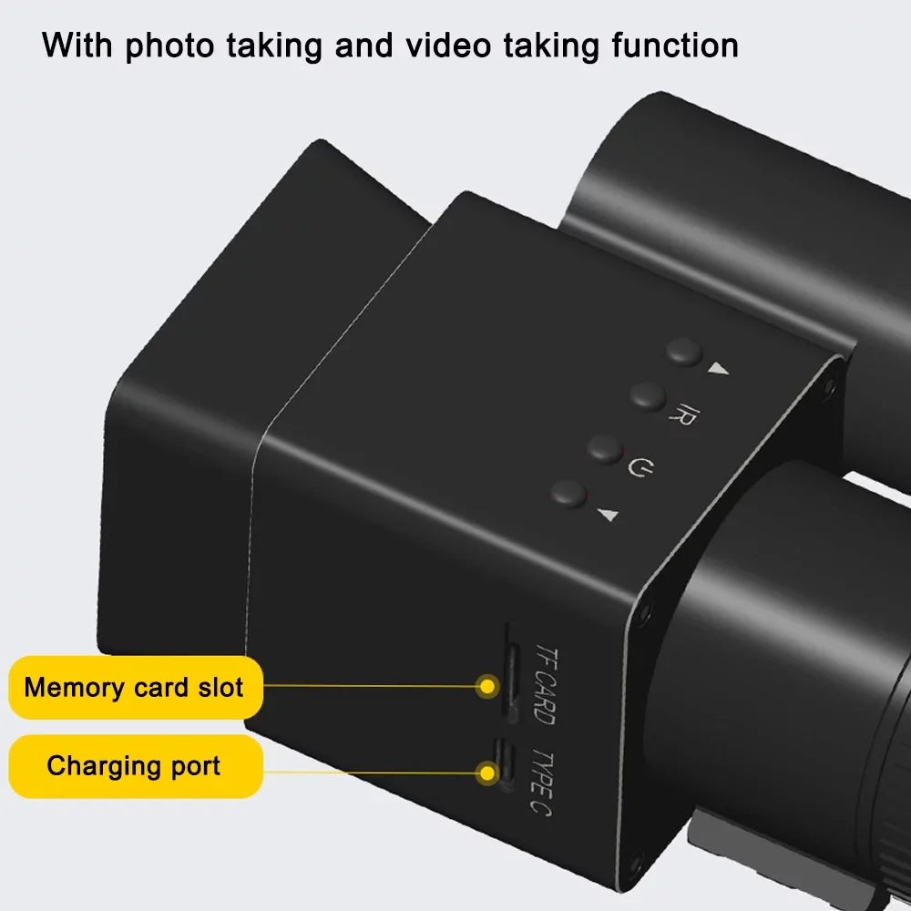 Video Portable Handheld PC Photo Tomshoo Night Sight Travellin Support Taking with exterior 8-24X Use Telescopic Huntings 1.5X for Sports Magnify Display 320*320 Function and Connection 1.54inch Day