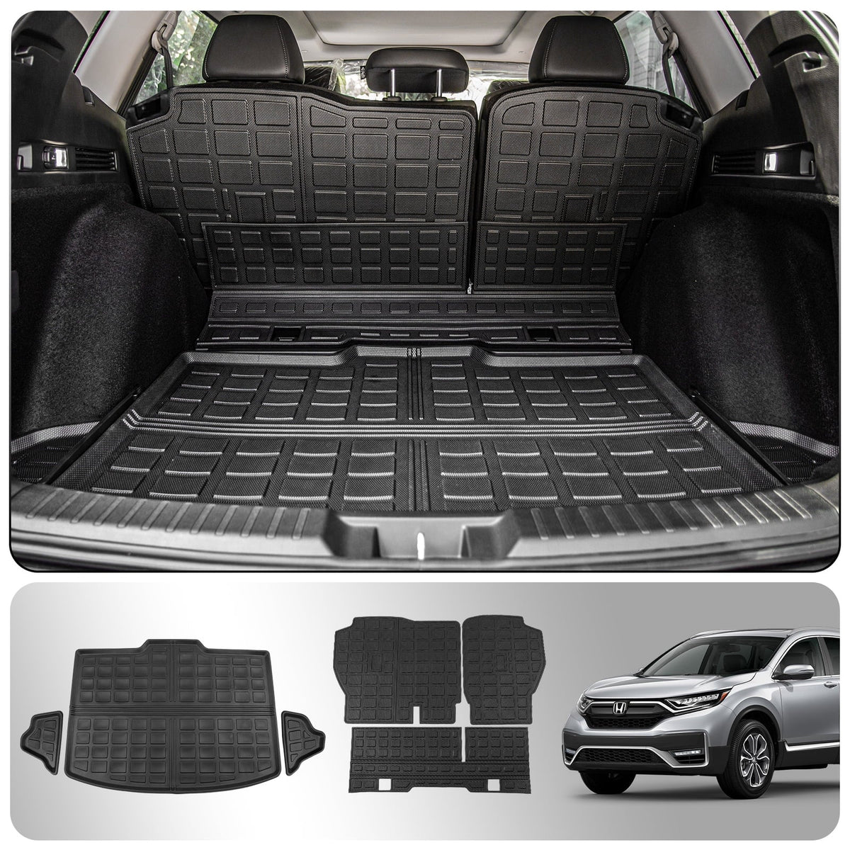 Honda Seat Cover 2024 2023 mats Fuel Cargo 2024 Mat Cr-v Car Trunk 2024 Accessories CRV Liner Honda Protector Back Fit