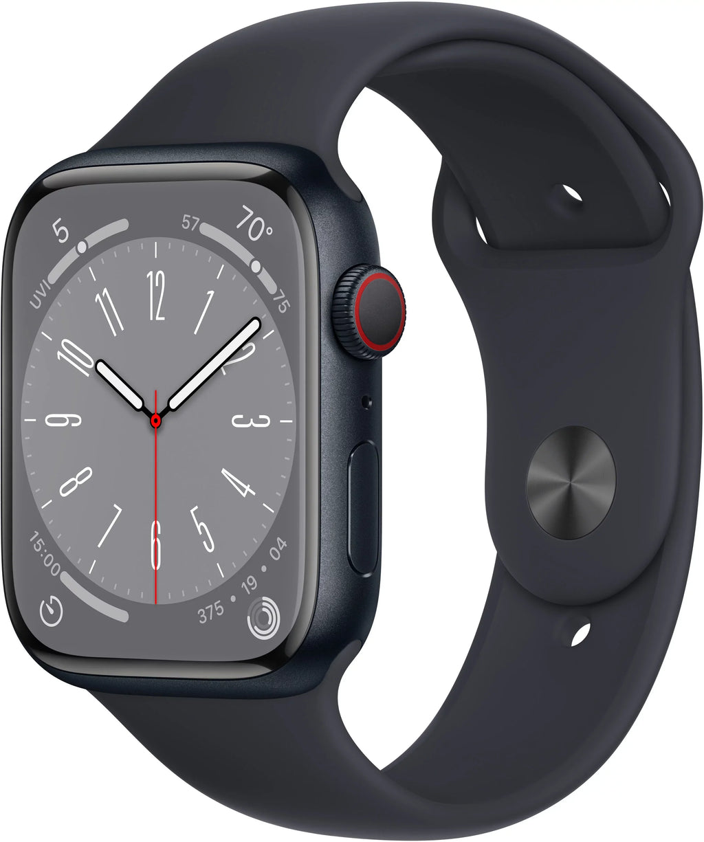 45mm Band Sport Aluminum MNVL3LL/A (Refurbished) 8 Cell Watch 8 Midnight Restored Gen Series Midnight