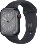 45mm Band Sport Aluminum MNVL3LL/A (Refurbished) 8 Cell Watch 8 Midnight Restored Gen Series Midnight
