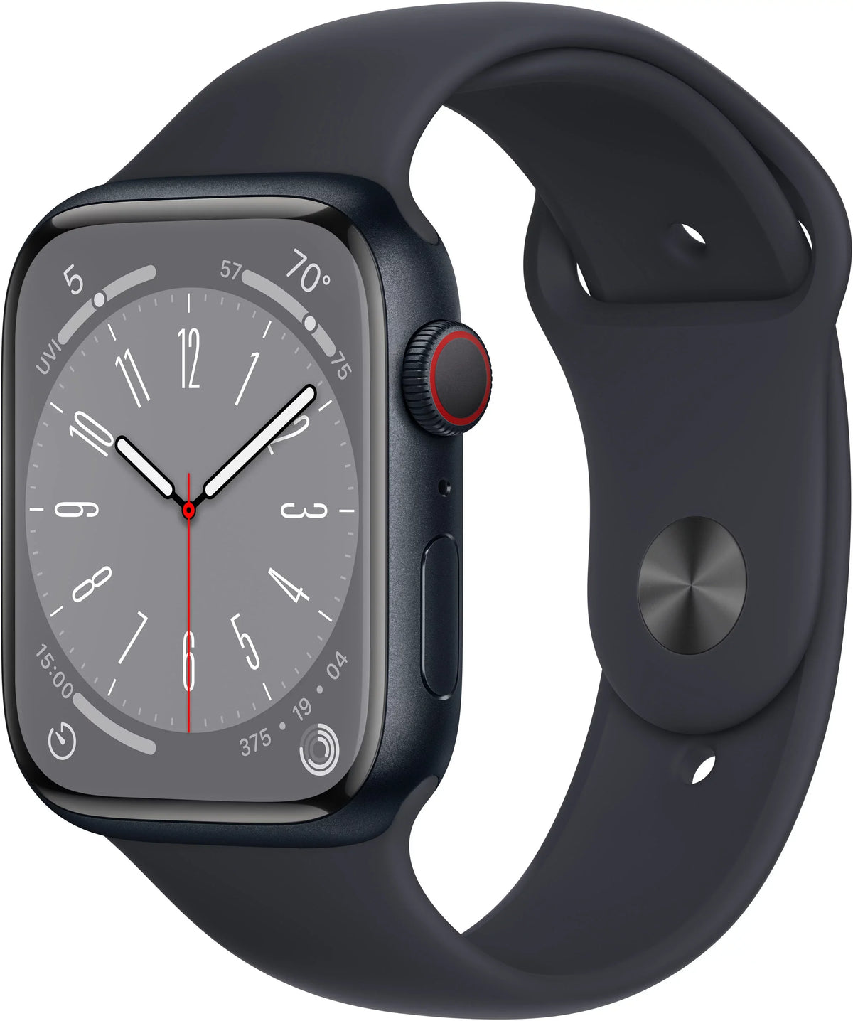 45mm Band Sport Aluminum MNVL3LL/A (Refurbished) 8 Cell Watch 8 Midnight Restored Gen Series Midnight