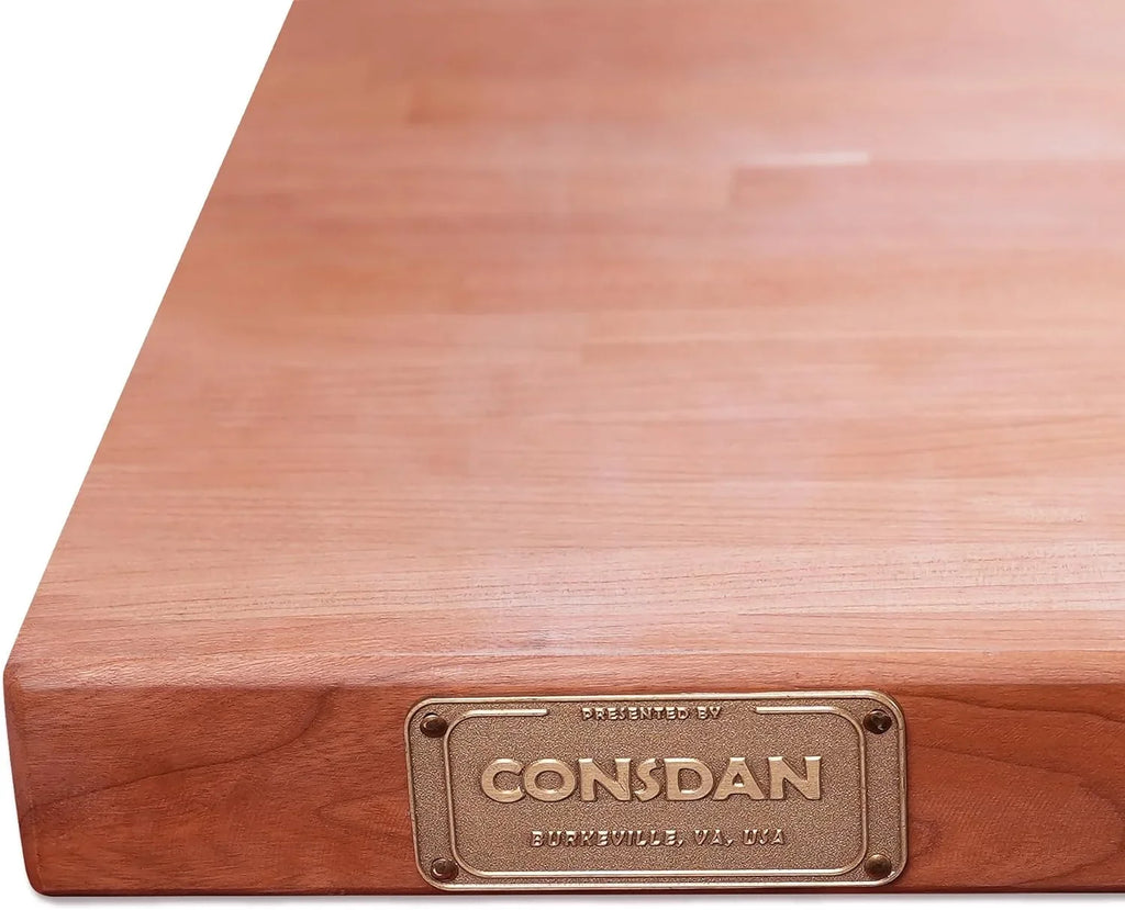 Kitchen, Wood Hardwood Oil, Thickness, W Counter Slabs L Cherry 25" Prefinished For Food-Safe X 1.5" Countertop, Grown With Butcher Solid Polished, 60" Side Reversible, Top, Block Both