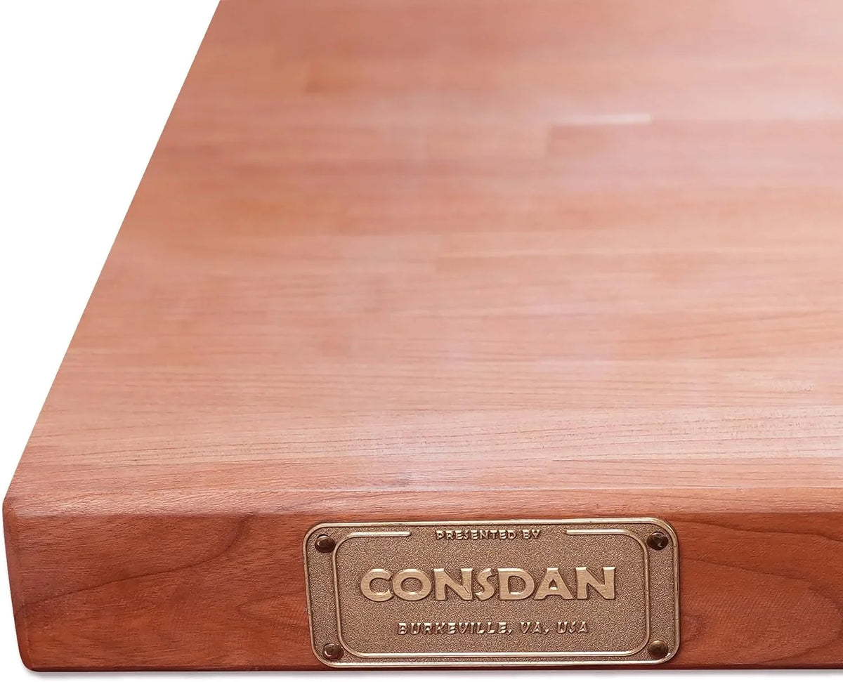 Kitchen, Wood Hardwood Oil, Thickness, W Counter Slabs L Cherry 25" Prefinished For Food-Safe X 1.5" Countertop, Grown With Butcher Solid Polished, 60" Side Reversible, Top, Block Both