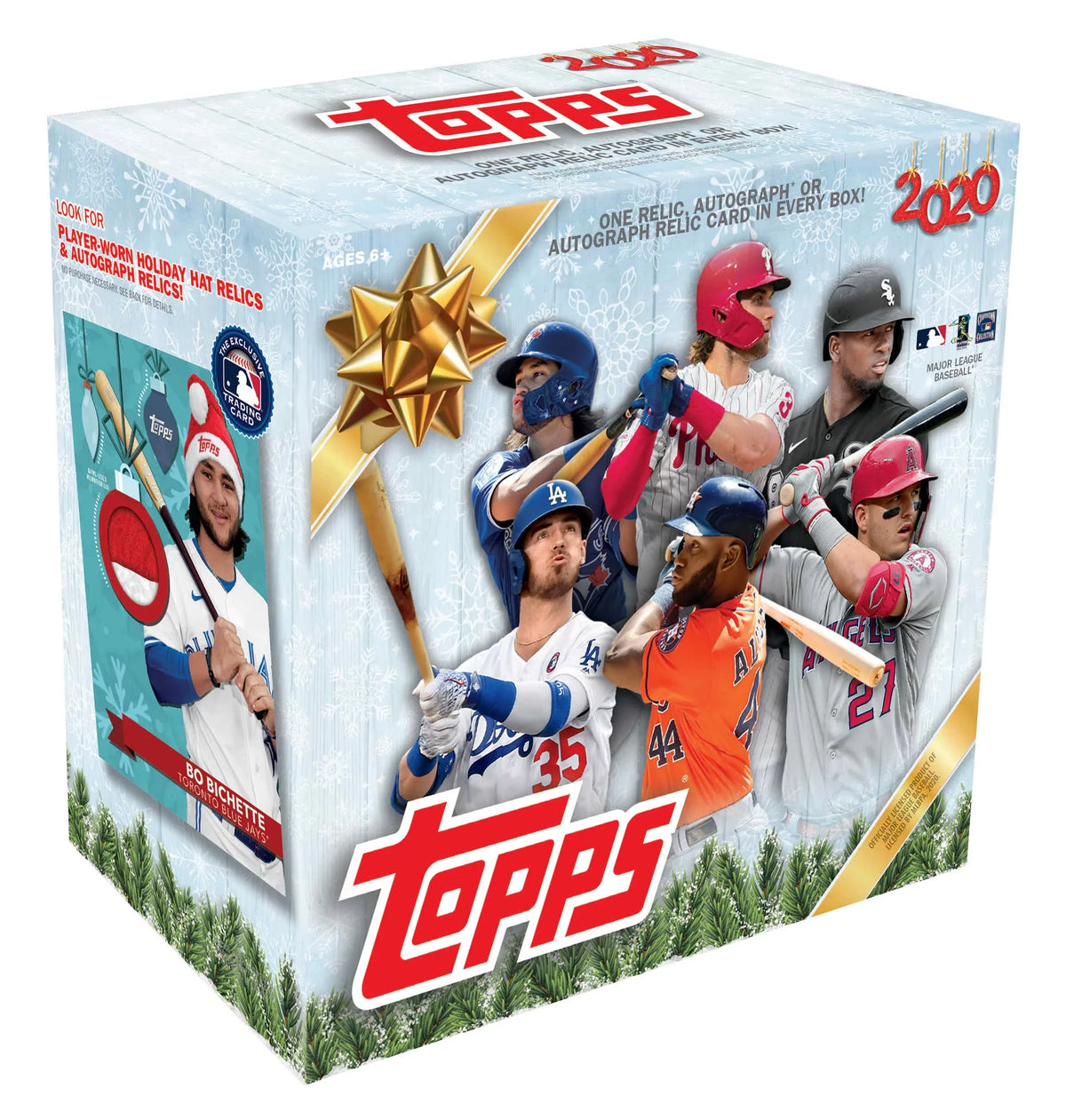 5 autograph/relic Holiday Box- Mega Topps | cards MLB or Holiday autograph, parallel card relic, 2020 1 Trading Cards Baseball Metallic