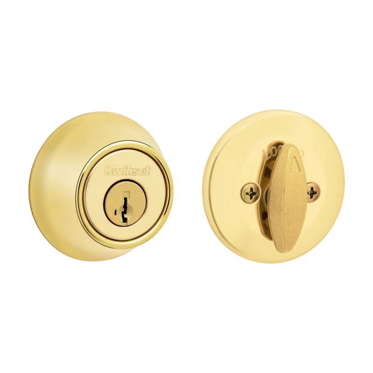Quantity 1 CP Brass 3 K6 Polished Kwikset Deadbolt, SMT RCS 660 Security RCAL - Single-Cylinder