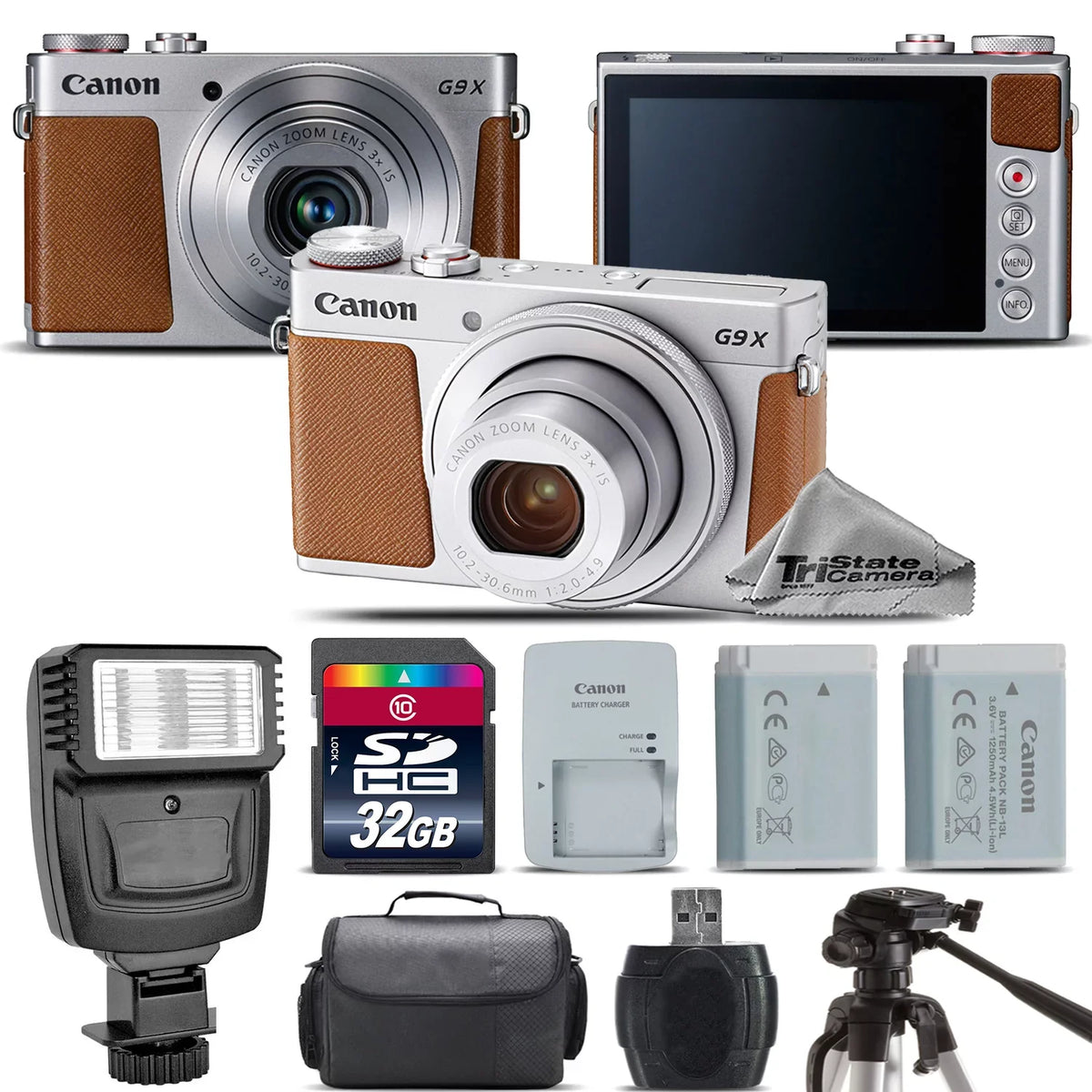 32GB Mark Kit Flash Camera X BAT - PowerShot 20.1MP + + Canon II Digital EXT G9