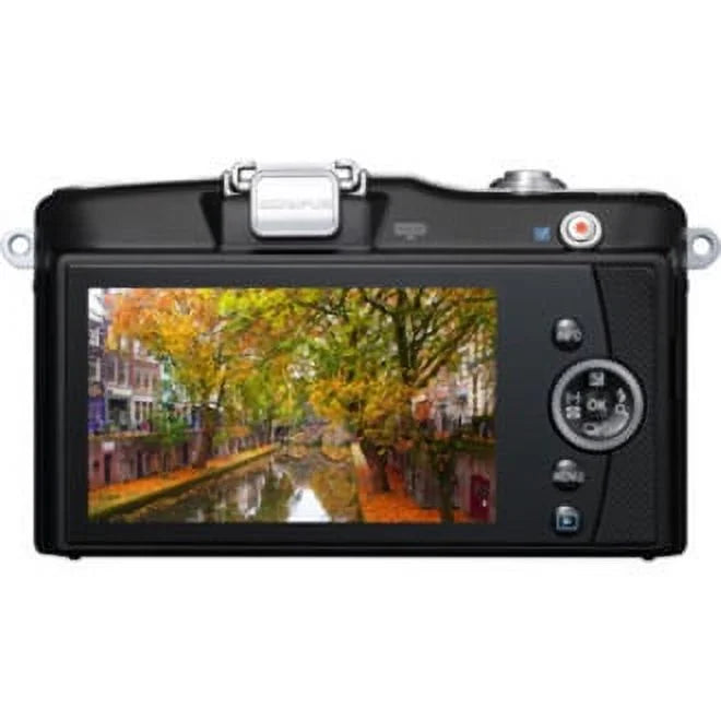E-PM1 with PEN 0.55", Olympus 1.65", Mirrorless Lens, Silver 12.3 Megapixel Camera