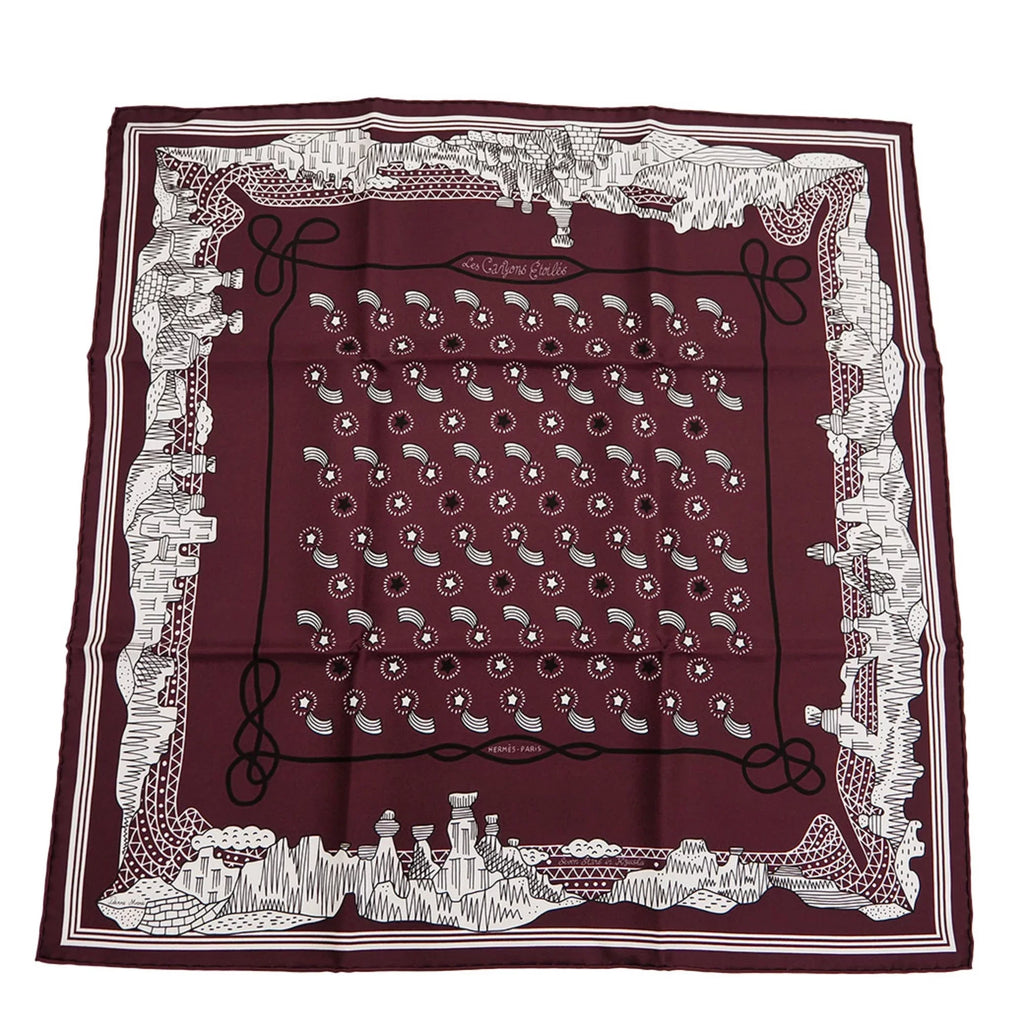 Limited Scarf to Hermes (Like 55 Carre HERMES Etoiles Not Care Chief Sale Stars Les Canyons Pre-Owned For Pocket the Star Muffler New) Train Nanatsu From Petit