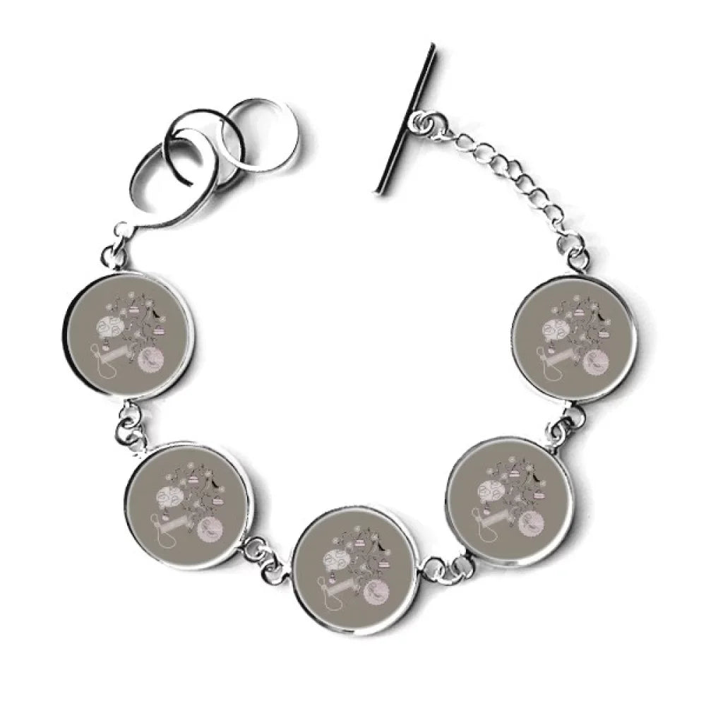 Heels Pattern High Bangle Bag Chain Shoes Flower Bracelet Jewelry Charm
