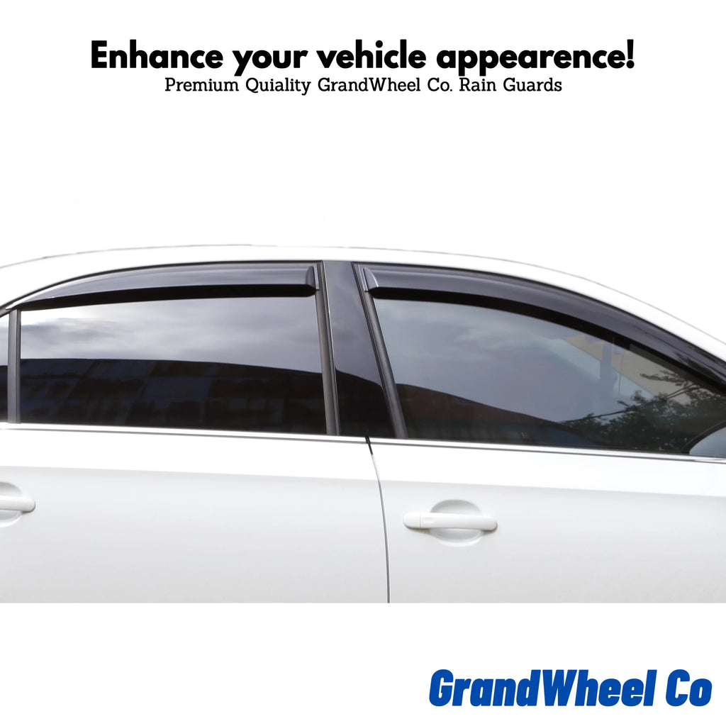 Guards Tape-On Smoke Compatible Nissan Vent GW0299 Deflectors with - Rogue Tinted Window GrandWheel Rain 2021-2024 Co Side 6pcs. Visor
