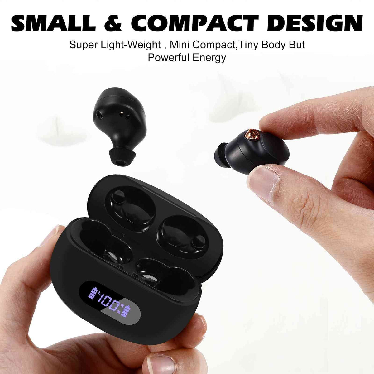 Black, UrbanX Bass Compatible liquid Lenovo Connection, Connect, Balanced, Case, True (2018) Charging Note with IPX5 Earbuds Bluetooth Dual Resistance, 5.2 Bluetooth K5 Boost + Wireless