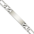 Bracelet Polished in mm Link 8.5 Men's Silver Engraveable 12 ID Figaro Sterling