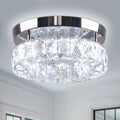 Fixtures LED Crystal 6000K Foyer Chandelier Diisunbihuo Hallway Fixture W 15 9.8" Ceiling Mini Ceiling Mount Light Light for Lamp Kitchen Flush Round