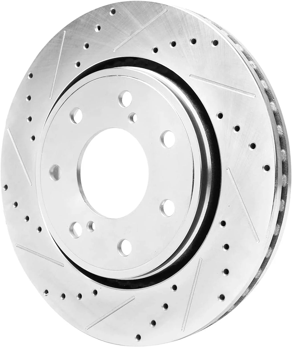 Front Rotors & 2015 2014 2010 Detroit F-150 for 2017 Axle Drilled Replacement Brake 2016 - 2012 2013 (7-Lug) Slotted 2011