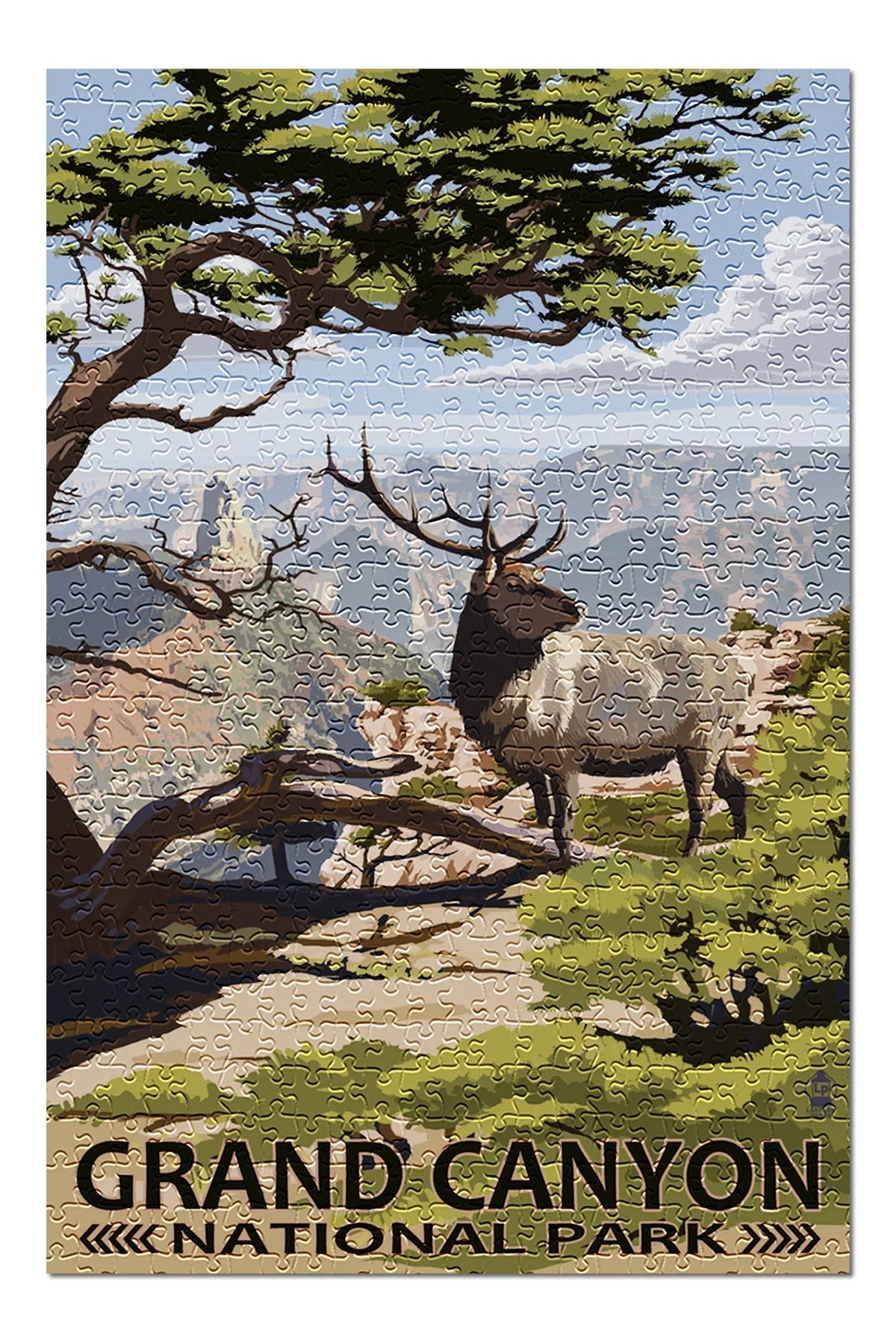 Adults for and Puzzle Jigsaw Arizona, Piece USA) in inches, Park, Grand Canyon Made Imperial Premium Elk 500 Point Family, and (19x27 National