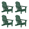 4), PLATINUM (Set EXTRA Adirondack Green exterior of Poly Classic Patio Chairs Dark Folding