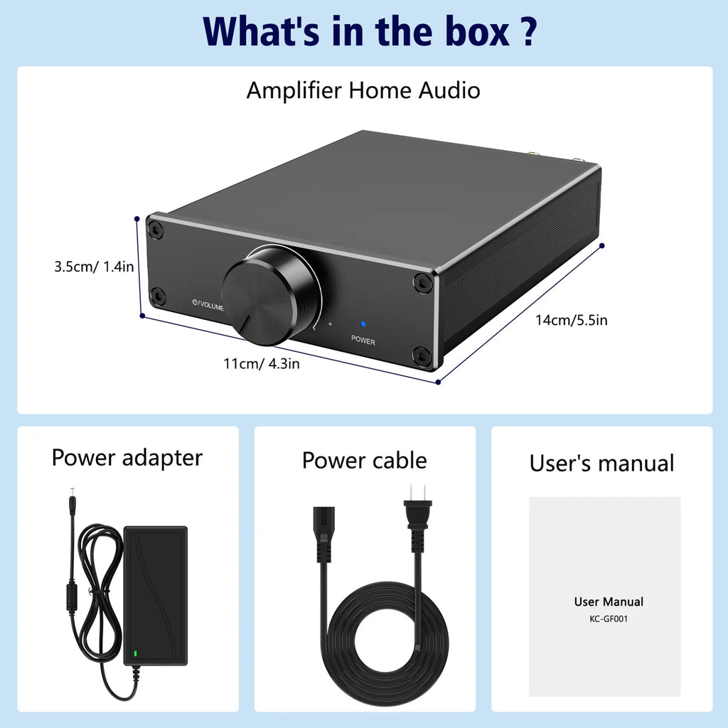 X Digital Audio Speakers Desktop Plug-and-Play Home for Stereo Channel Active 2.0 300W Amplifier Lixada TPA3255 2