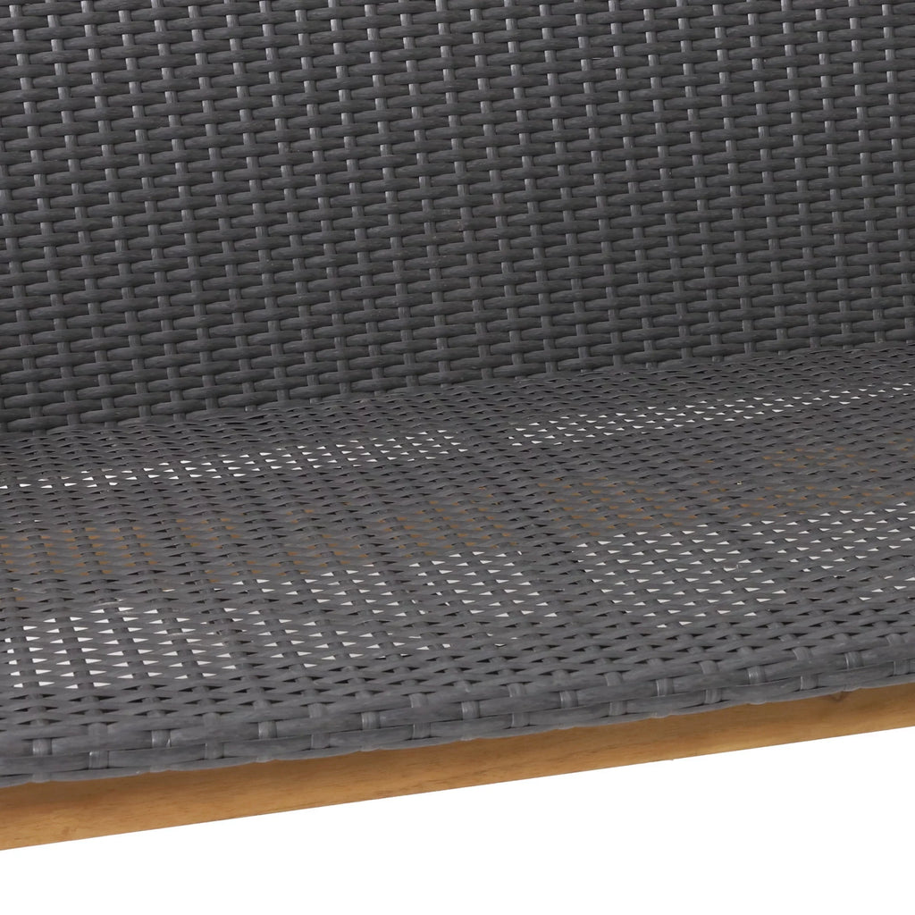 Seater Wood exterior Remuda Chat Wicker and Teak Gray and 4 Acacia ,