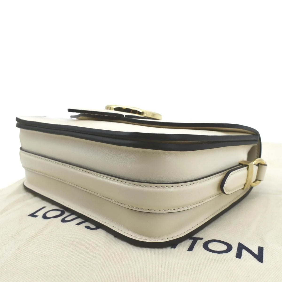 9 Calfskin Creme Pont Pre-owned Shoulder Leather Bag