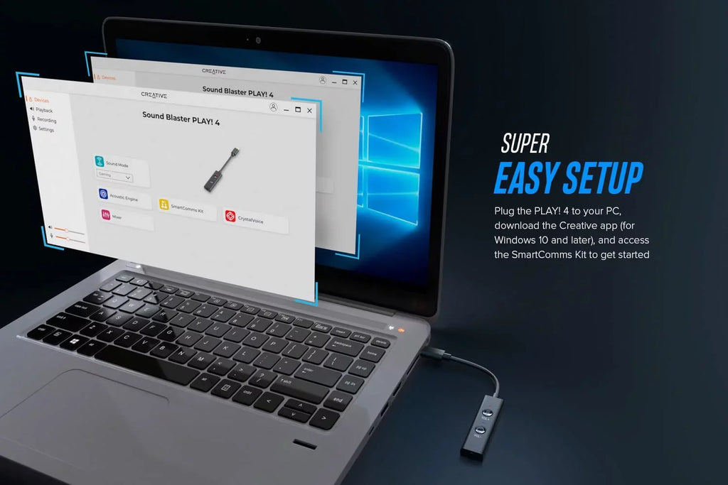 Adapter External Blaster DAC Sound VoiceDetect Sound Play! and Hi-res Auto Mic 4 Mute/Unmute, USB-C Ft.