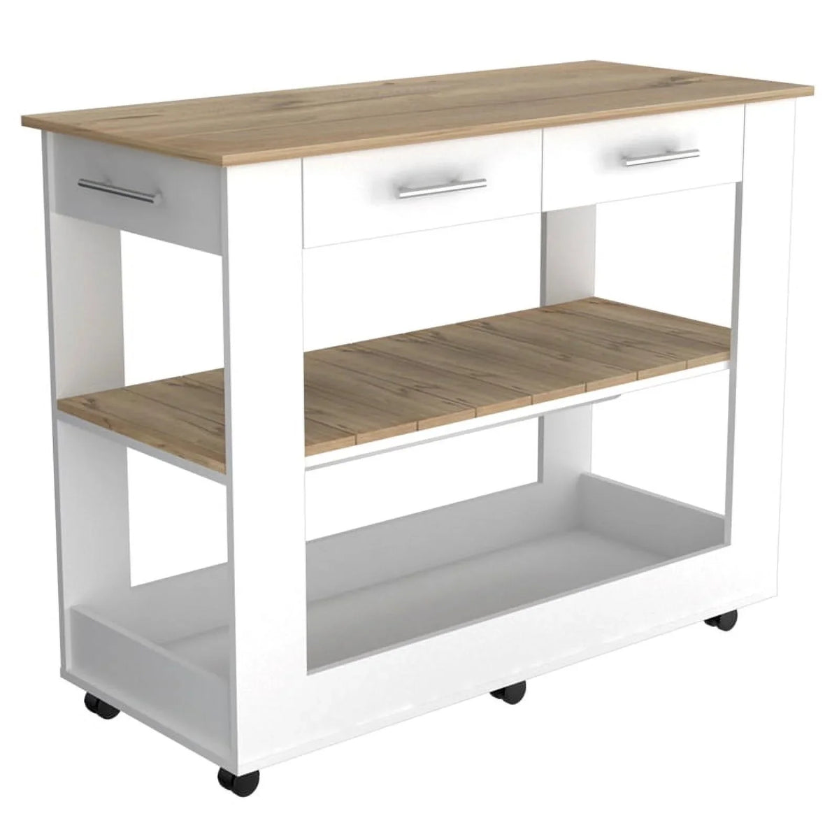 2-Piece Home Square Island Wood Sink Kitchen Set with and Utility