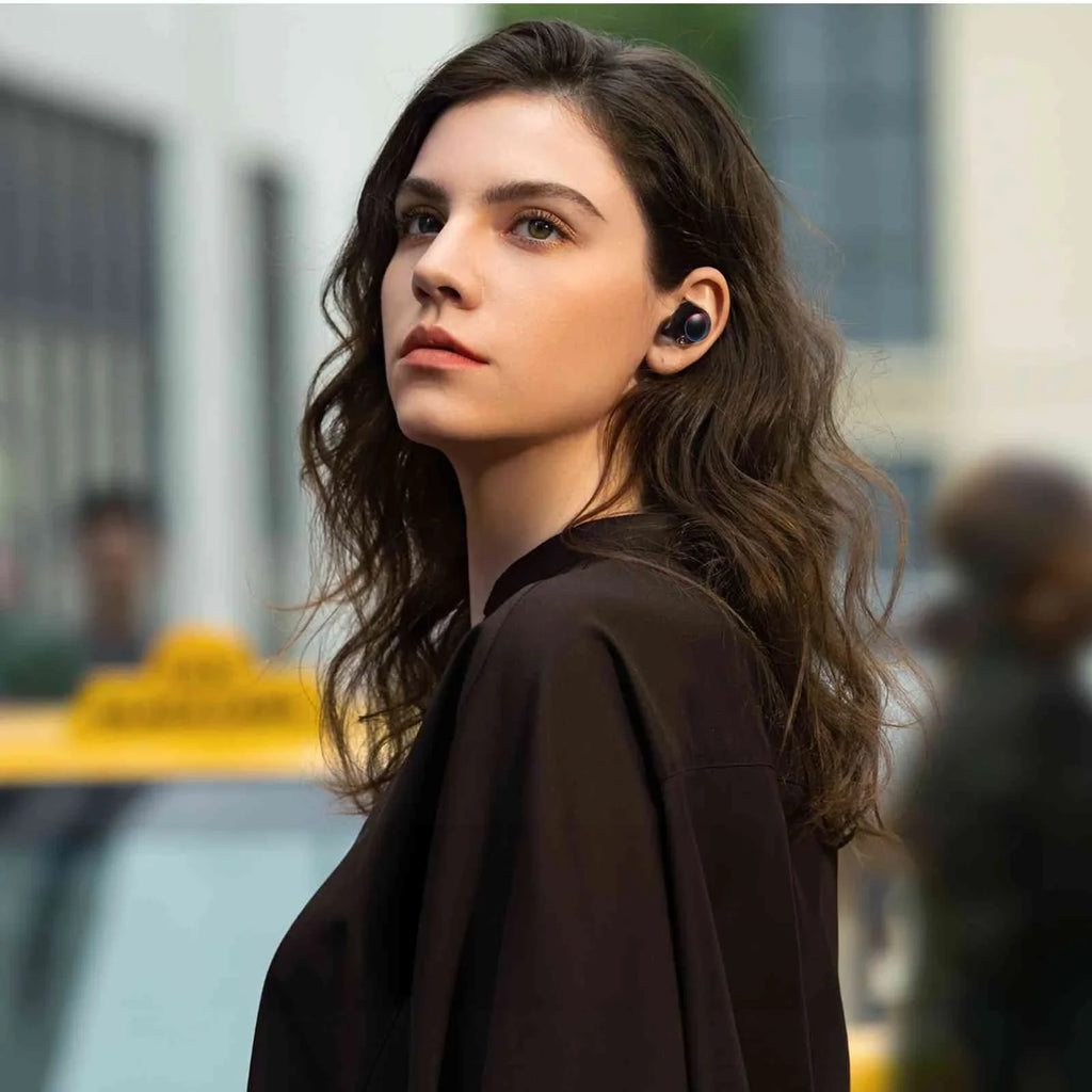 Black, UrbanX Bass Compatible liquid Lenovo Connection, Connect, Balanced, Case, True (2018) Charging Note with IPX5 Earbuds Bluetooth Dual Resistance, 5.2 Bluetooth K5 Boost + Wireless