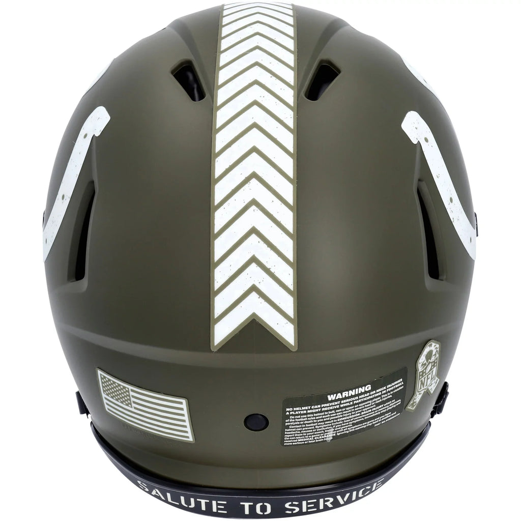 to Authentic Riddell Helmet Colts Indianapolis Salute Service Peyton Manning Autographed Speed 2022