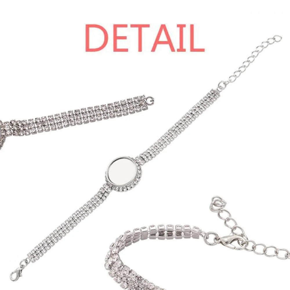 Name Deco Fashion Transport Tennis Anklet Bracelet Chain Jewelry Diamond Truck Art