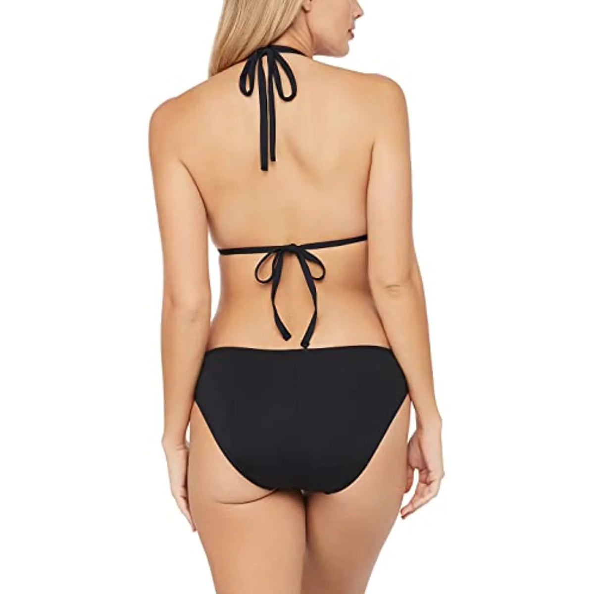 Black, Standard Triangle Women's Goddess Island Blanca 6 Halter Top, Swimsuit La