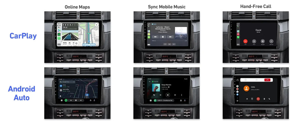 Android Stereo QLED Backup Double Support Radio ZT Car Carplay 12 Touchscreen 75/MG E46/M3/318/320/325/Rover Camera Auto 9-inch Din with Car 6+128G Screen SWC for Android