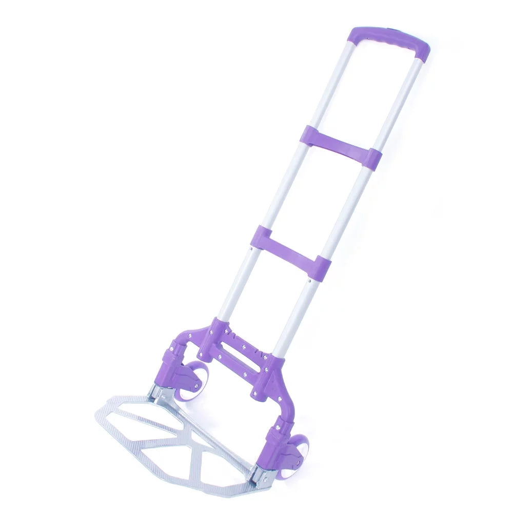 Truck BMTBUY Push Trolley Purple Portable Cart Dolly Luggage Aluminium Collapsible Folding Hand
