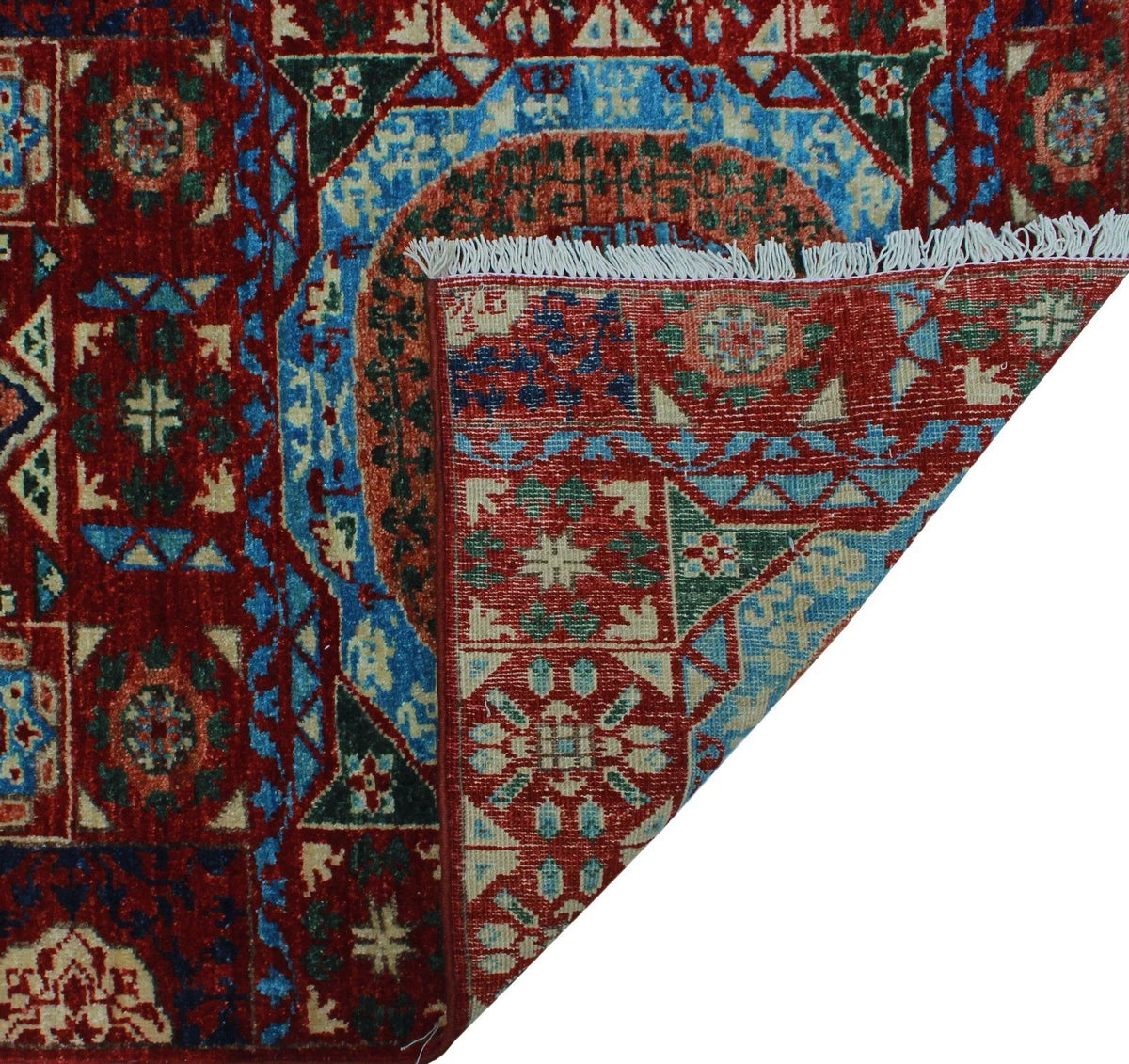 Red/Blue Freda 14'11" 2'8" Runner, x Aria