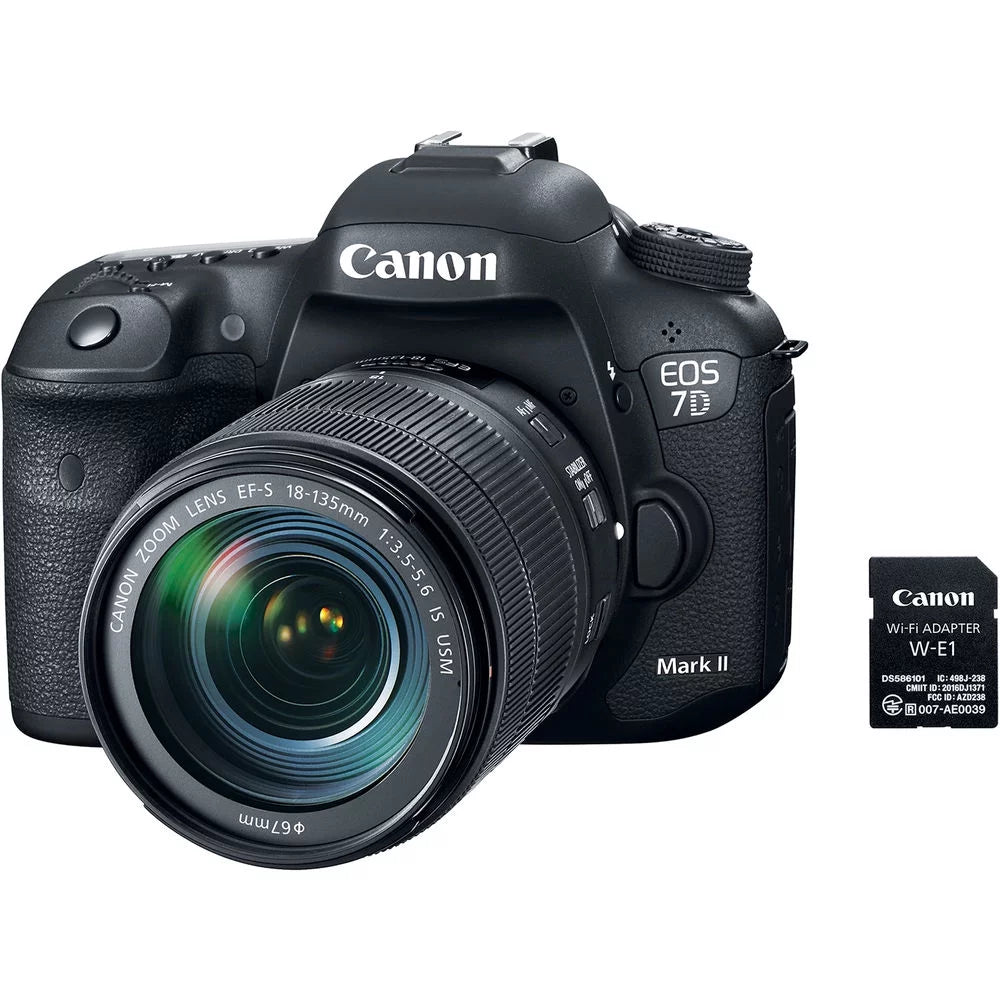 18-135mm W/ Camera USM f/3.5-5.6 More DSLR + 7D II & W-E1 IS Lens Canon EOS Mark