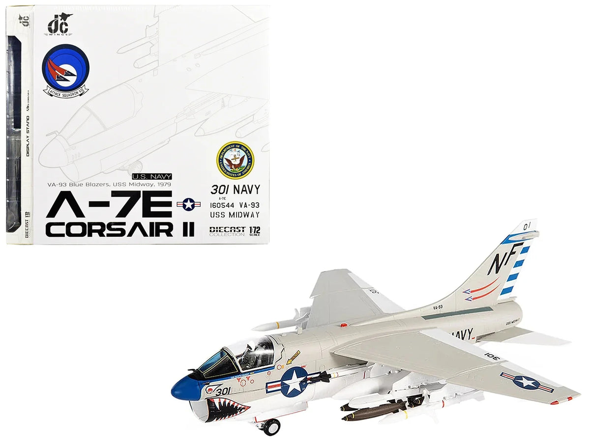 Aircraft "VA-93 Diecast by USS JC Attack Wings Model 1/72 Navy Blazers United Corsair II Vought (1979) A-7E States Blue Midway"