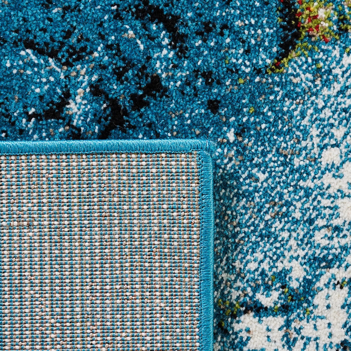 Nazca Glacier 5', Rug, Blue/Gold 2'7" SAFAVIEH Abstract x Area