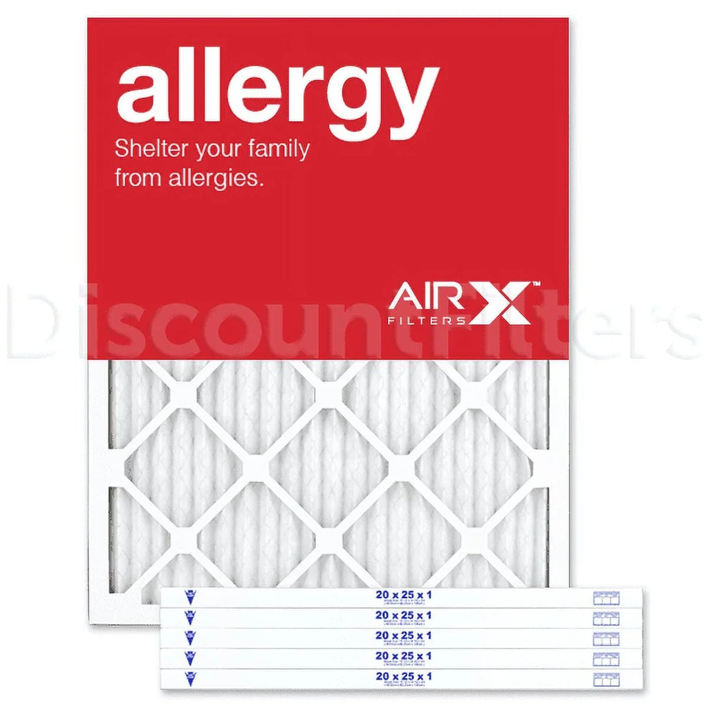 Box Allergy MERV Air the USA - Made 6 Pleated 20x25x1 Filters - 11 in Filter AIRx of