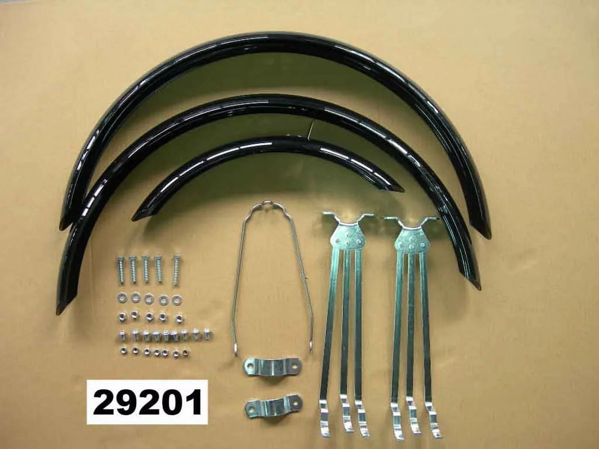 Two Set Trike 20" Rear Front Fenders / Recumbent Seeker Sun EZ-3 Black 16"