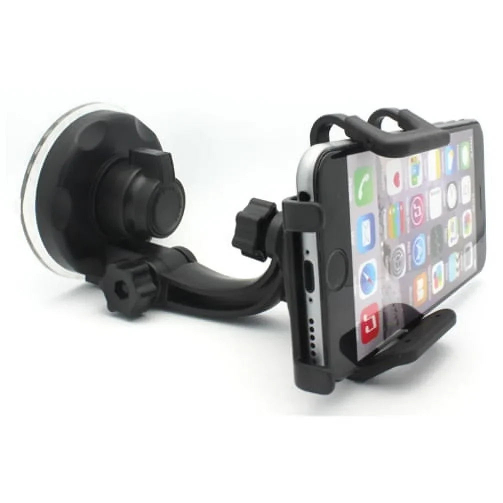 Rotating Windshield Galaxy Suction J3 Holder S5 Mount Turbo Dock Phone Droid Edge Droid Window 5, D8 Cradle J5 S6 S7 - Car Note Moto 4 Force 2, Swivel for Edge+ Black J7, Droid Z Motorola
