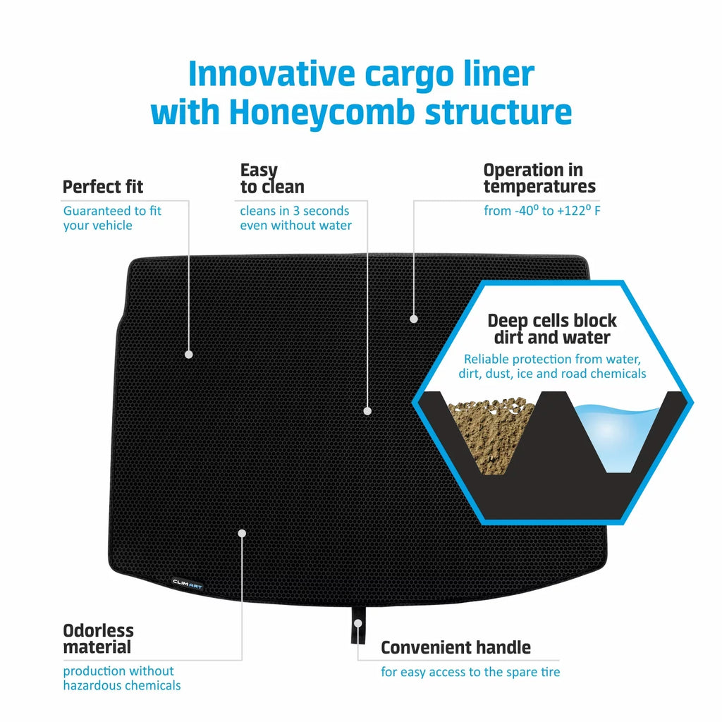 FL01115090 Liner, - Duty, 2015-2023 Anti-Slip Liner All-Climate, Renegade Honeycomb Waterproof ART with Dirtproof & Luggage Fit for Custom Trunk Mat, CLIM Cargo Heavy Jeep - Technology Cargo