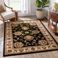 Abbasi 10'6" 7'10" Rug Well Black x Woven Area Timeless Oriental Persian
