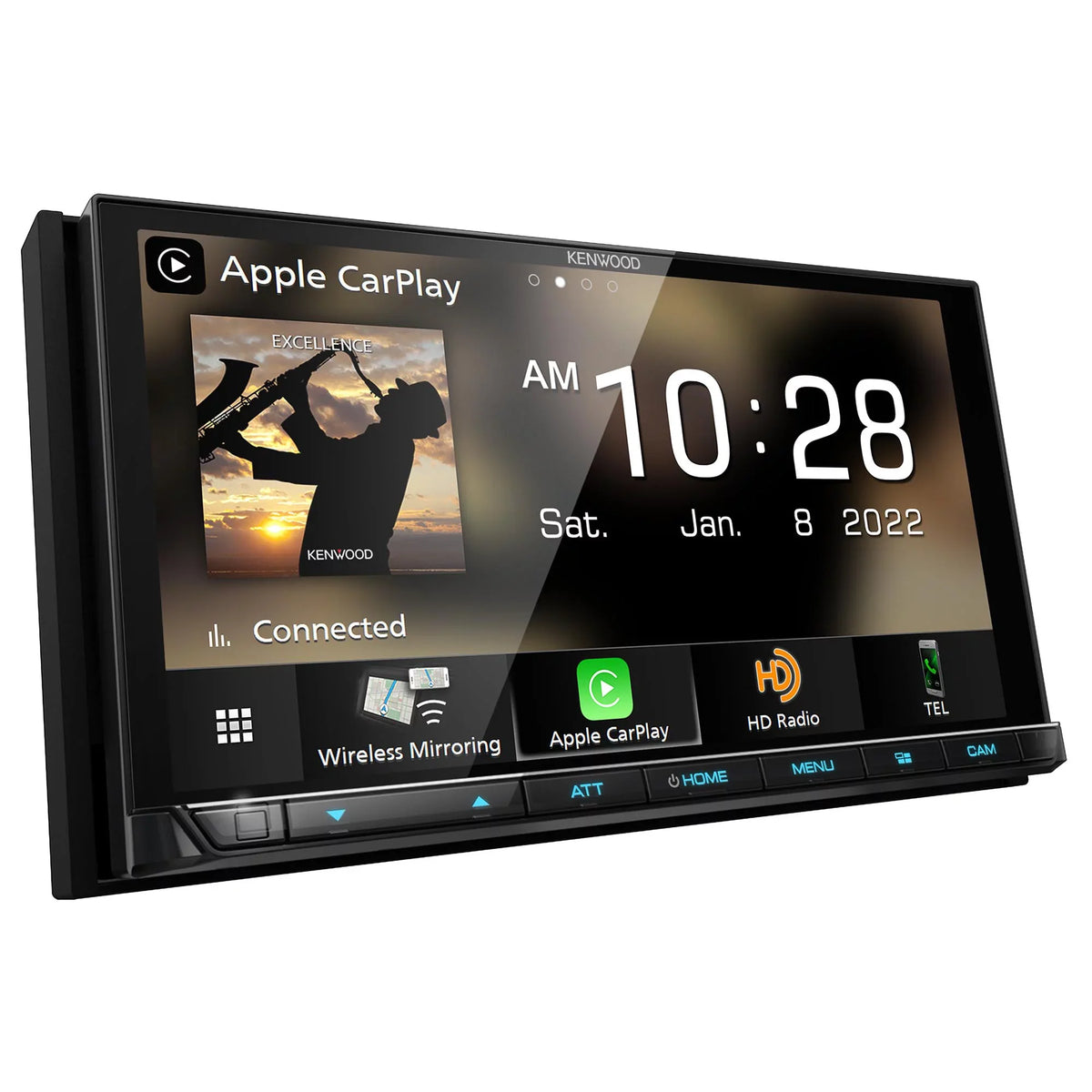 License Kenwood with Camera Multi-Angle CMOS-320LP View eXcelon Receiver with Mounting Bluetooth Rear DMX958XR Plate MultiMedia