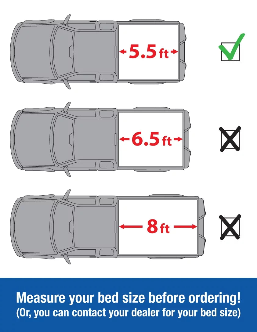w/o 09-14 (66 For (NOT Stepside) Tri-Fold Series) Fit TG-BC3F1019 Track 5.5 2011 Tonneau Truck Cover Trifold inch) F-150 Utility feet 2010 2012 2013 (NOT Cover Pickup Raptor TYGER Bed Cargo Tonno