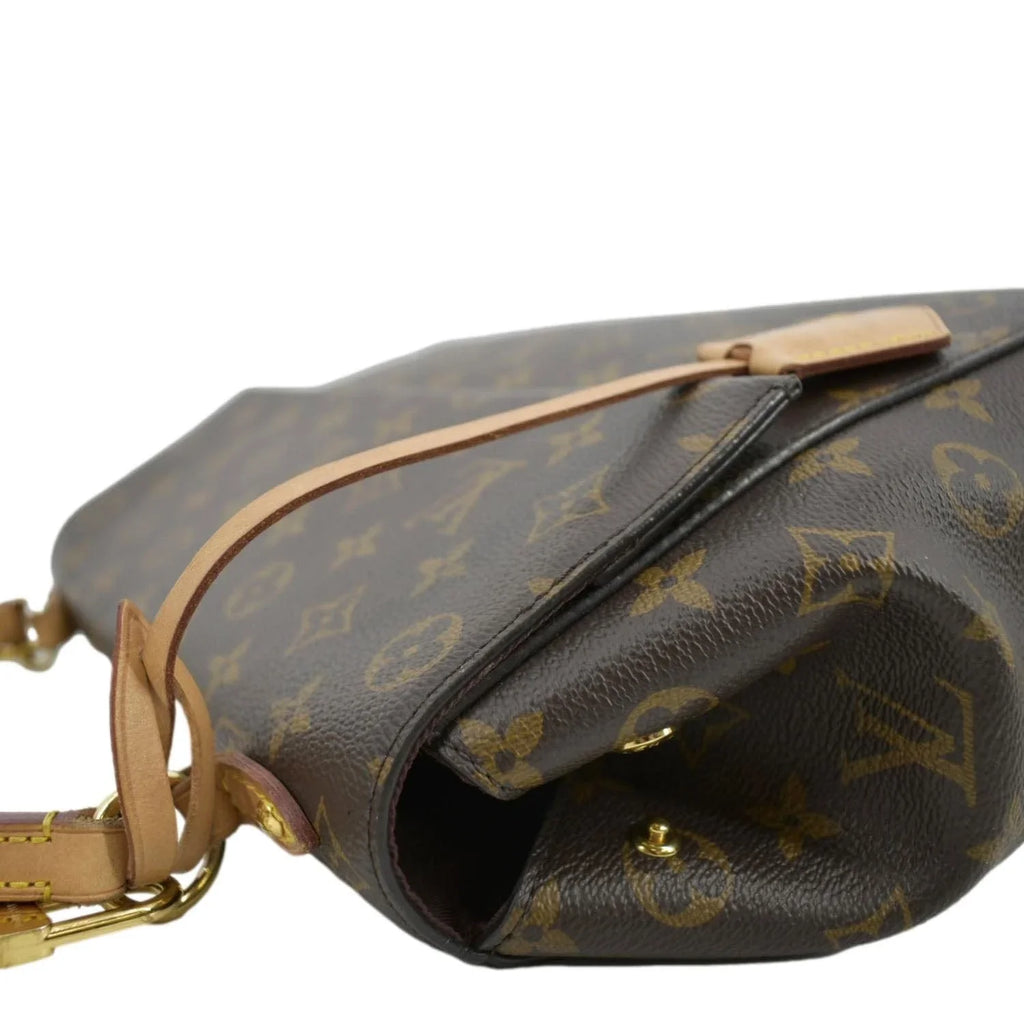 Cluny Monogram Shoulder Canvas Pre-owned Brown MM Bag