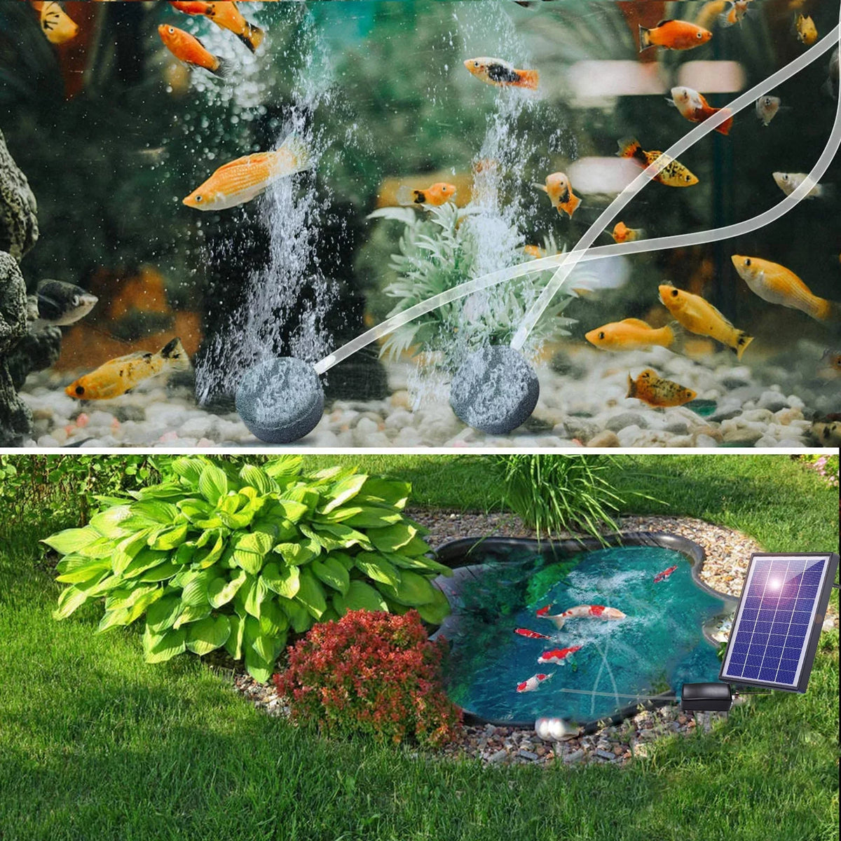 Solar Air Solar 2 Air Bubble Pump Aerator With Pump With Huiop Pond Air Leeofty 2 Pump With pump,6w Bubble 2 Fish Fish Dsfen Oxygenation Pool Pump Pipe Aerator Pipe 2
