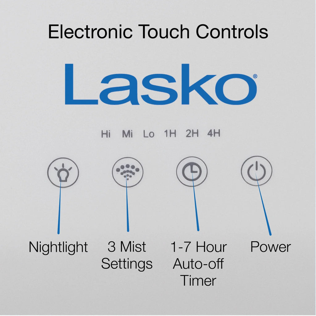 Cool ft., with Mist Humidifier Gallon, Lasko Ultrasonic Sq. UH250 18-Hour 370 Timer, 0.92