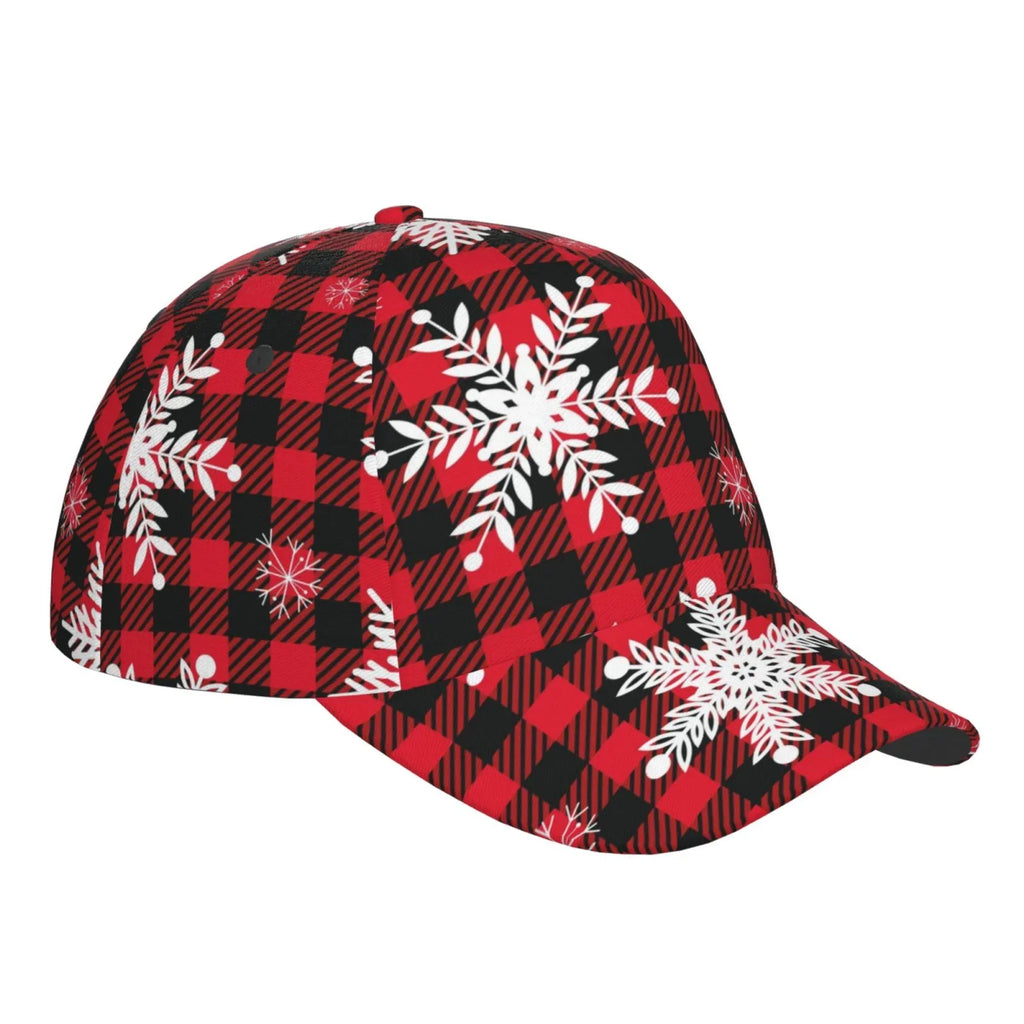 Plaid) Balery Buffalo Cap for Workouts Seasons exterior dimension On Baseball Dad Running A and All Hat(Snowflakes Activities Adjustable