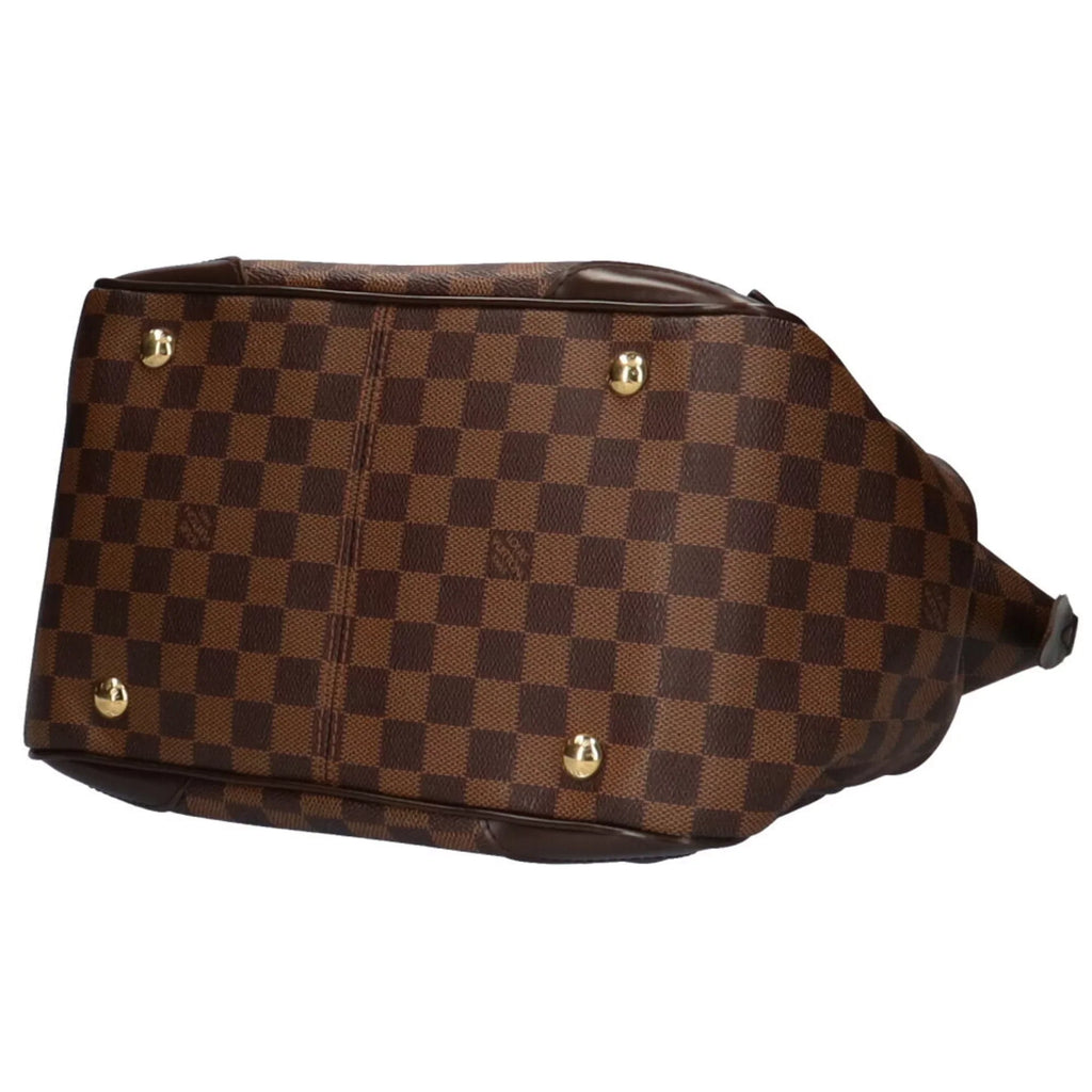 Shoulder Damier Brown Canvas Authenticated Verona MM Bag Women's Used