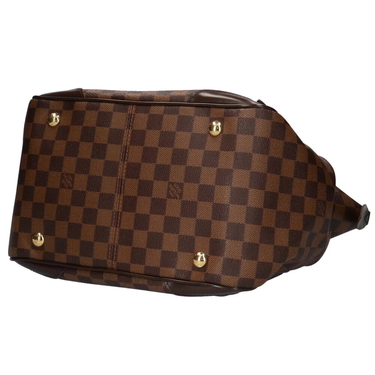 Shoulder Damier Brown Canvas Authenticated Verona MM Bag Women's Used